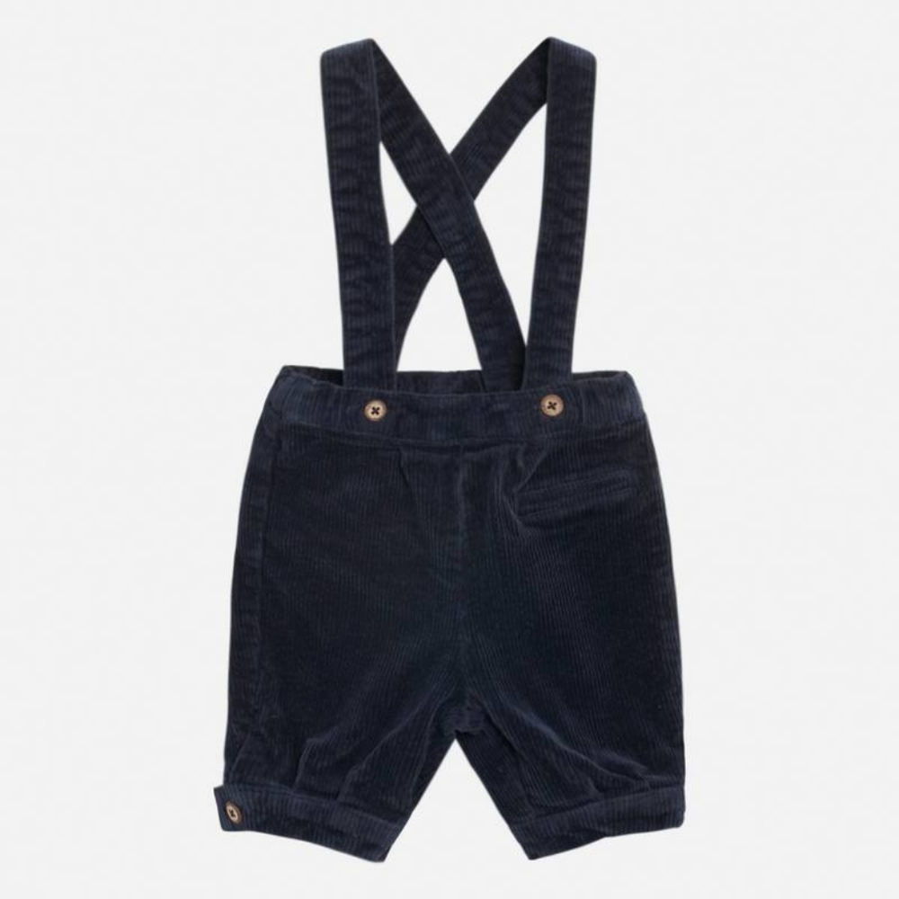 European!! navy corduroy overalls